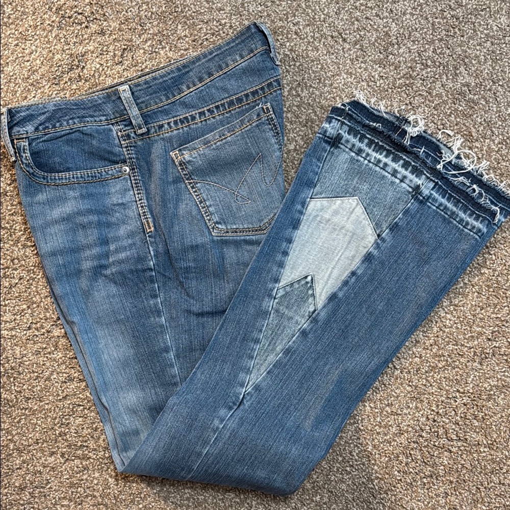 Cruel Girl Blue Flare Wide Leg Jeans 31L